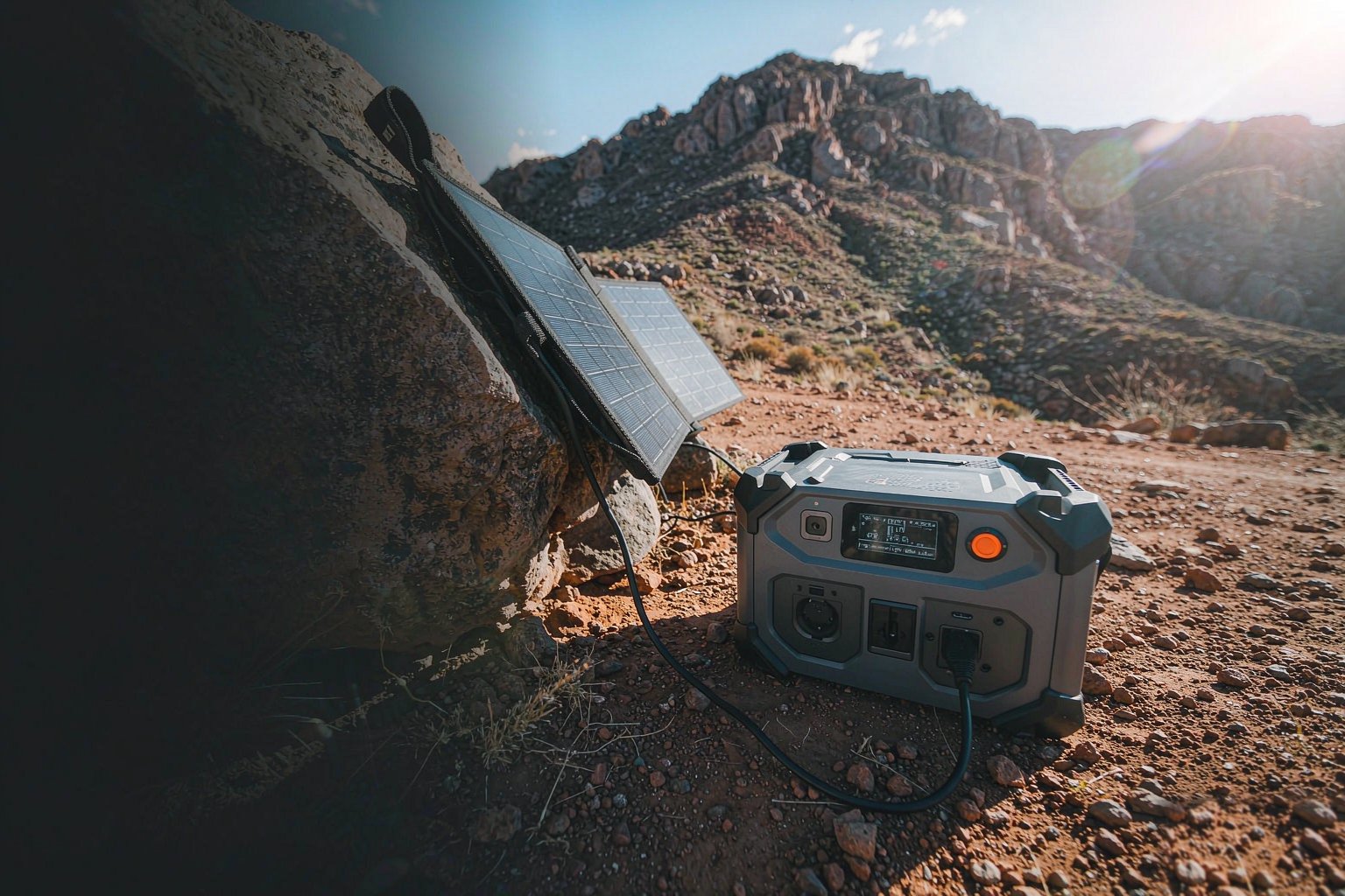 Solar ready — recharge off-grid anywhere — LiFePO4 portable power station by NewenGrid